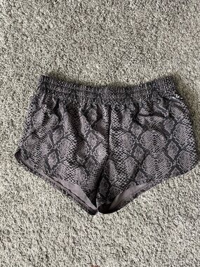 DSG Black Snake-Print Athletic Shorts